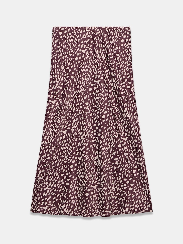 Mint Velvet Animal Print Satin Maxi Slip Skirt - Image 7 of 7