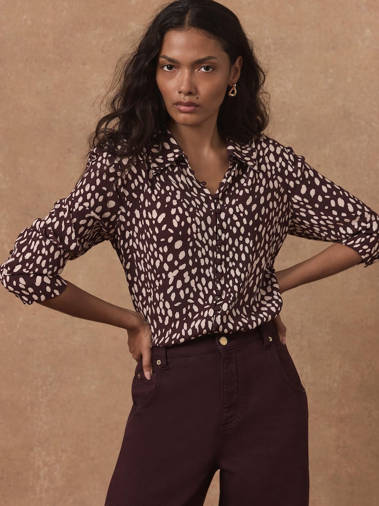 Mint Velvet Animal Print Shirt - រូបភាព 1 នៃ 7