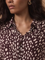 Mint Velvet Animal Print Shirt - រូបភាព 3 នៃ 7