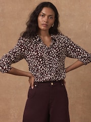 Mint Velvet Animal Print Shirt - រូបភាព 4 នៃ 7