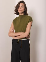 Mint Velvet Green Wool Blend Sleeveless Top - Image 6 of 8