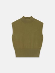 Mint Velvet Green Wool Blend Sleeveless Top - Image 8 of 8