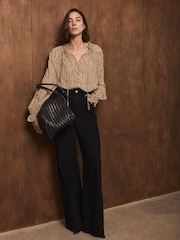 Mint Velvet Natural Graphic Print Blouse - Image 3 of 8