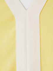 Reiss Yellow/Cream Rae Colourblock Maxi Dress - Image 6 of 6