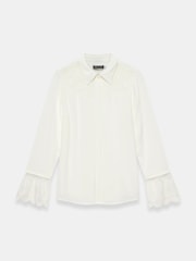 Mint Velvet Cream Embroidered Lace Trim Blouse - Image 7 of 8