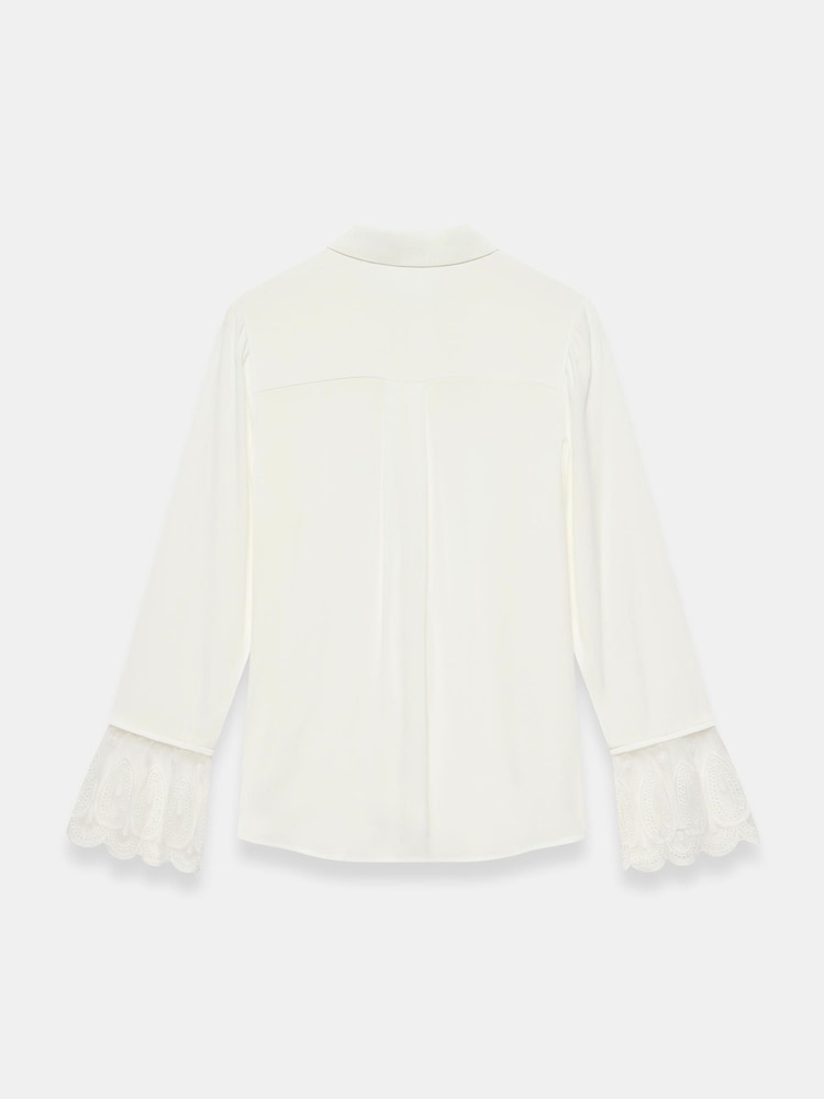 Mint Velvet Cream Embroidered Lace Trim Blouse - Image 8 of 8 Mint Velvet Cream Embroidered Lace Trim Blouse - Image 8 of 8