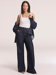 Mint Velvet Blue Clean Wide Jeans - Image 2 of 7
