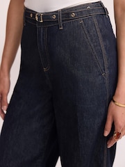 Mint Velvet Blue Clean Wide Jeans - Image 4 of 7