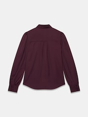 Mint Velvet Red Satin Long Sleeve Blouse - Image 8 of 8