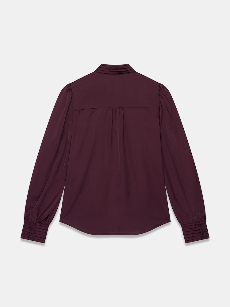 Mint Velvet Red Satin Long Sleeve Blouse - Image 8 of 8 Mint Velvet Red Satin Long Sleeve Blouse - Image 8 of 8