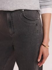 Mint Velvet Grey Seam Detail Wide Jeans - Image 6 of 8