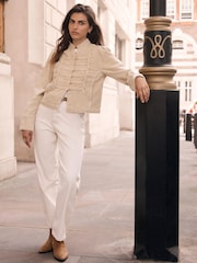 Mint Velvet Natural Denim Military Jacket - Image 4 of 7