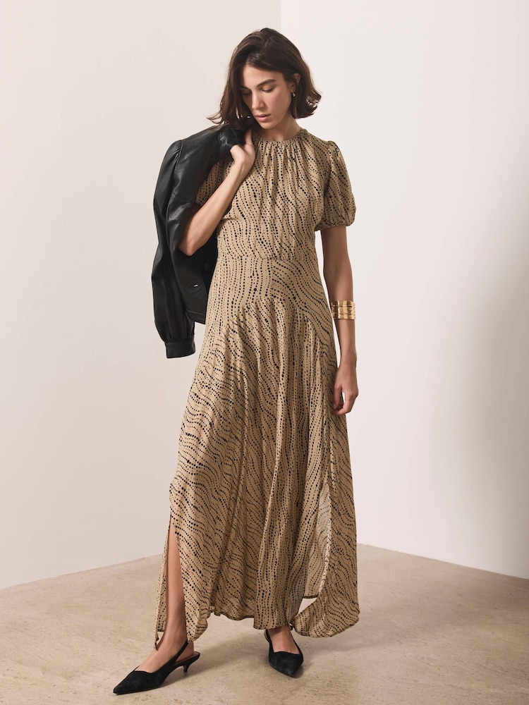 Mint Velvet Natural Printed Maxi Dress - Image 1 of 8 Mint Velvet Natural Printed Maxi Dress - Image 1 of 8