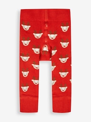Leggings extragruesos para bebés con diseño de reno de Jojo Maman Bébé - Imagen 2 de 3