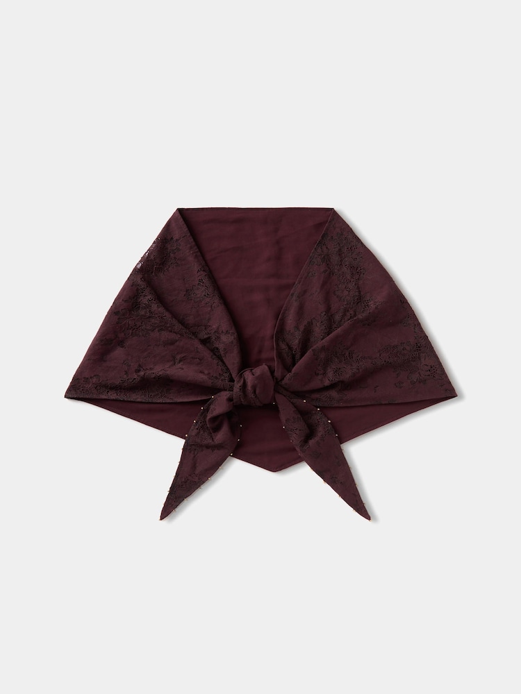 Mint Velvet 蕾絲三角圍巾 - 圖片 1/3