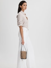 Reiss Natural Taylor Woven Cross-Body Phone Bag - Image 2 of 5