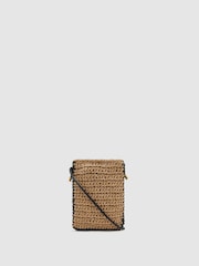 Reiss Natural Taylor Woven Cross-Body Phone Bag - Image 4 of 5