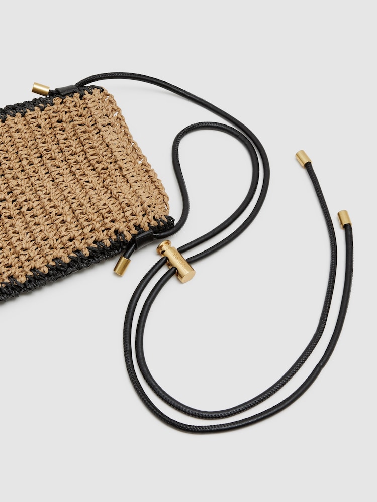 Reiss Natural Taylor Woven Cross-Body Phone Bag - Image 5 of 5