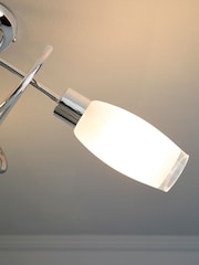 Chrome Capri 3 Light Flush Fitting Ceiling Light - Image 3 of 8