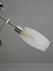 Chrome Capri 3 Light Flush Fitting Ceiling Light - Image 4 of 8