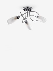 Chrome Capri 3 Light Flush Fitting Ceiling Light - Image 6 of 8