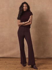 Czerwony - Mint Velvet Pocket Detail Flared Trousers - Obraz 1 z 8