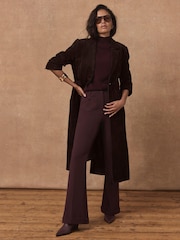 Czerwony - Mint Velvet Pocket Detail Flared Trousers - Obraz 5 z 8