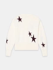 Mint Velvet White Cotton Star Detail Cardigan - Image 7 of 7