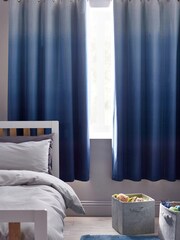 Blue Ombre Print Eyelet Blackout Curtains - Image 1 of 4