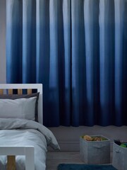 Blue Ombre Print Eyelet Blackout Curtains - Image 2 of 4