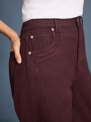 Mint Velvet Red Seam Detail Wide Jeans - Image 4 of 8