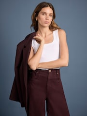 Mint Velvet Red Seam Detail Wide Jeans - Image 6 of 8