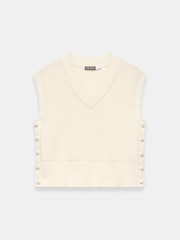 Mint Velvet White Sleeveless V-Neck Knit Top - Image 6 of 7
