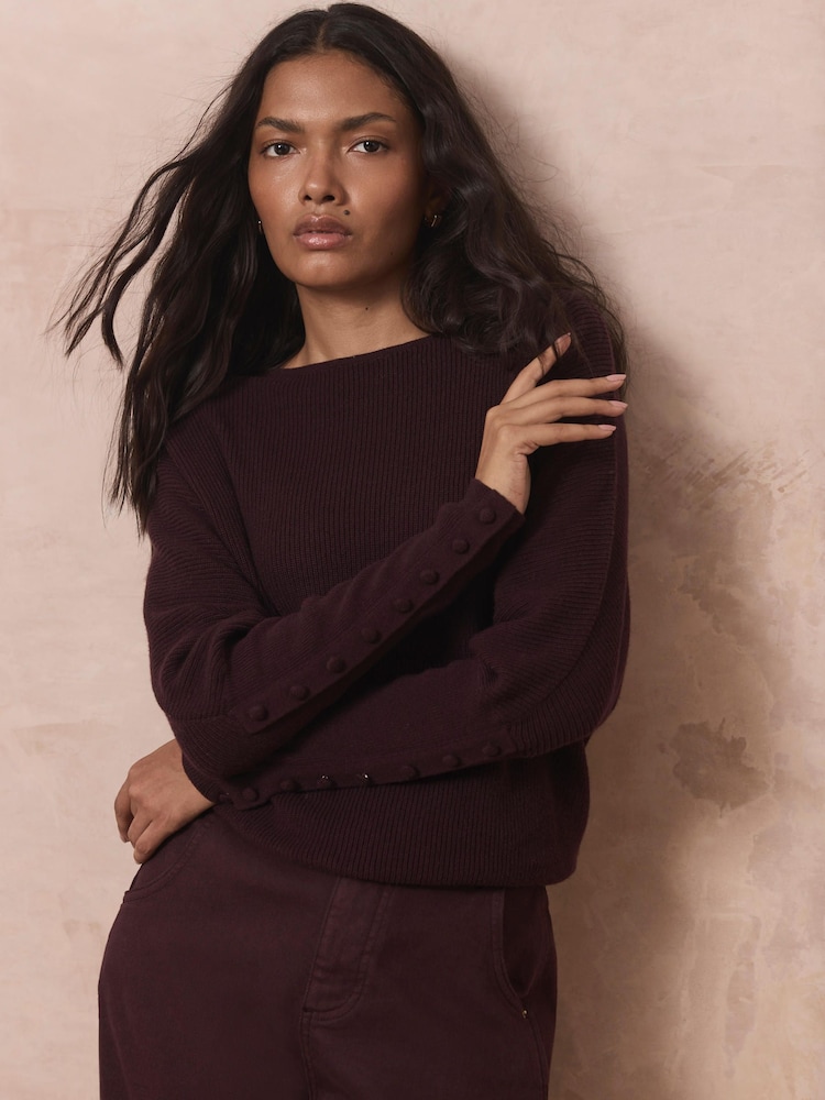 Mint Velvet Red Lace Detail Jumper - Image 2 of 8 Mint Velvet Red Lace Detail Jumper - Image 2 of 8