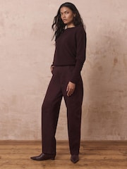 Mint Velvet Red Lace Detail Jumper - Image 3 of 8