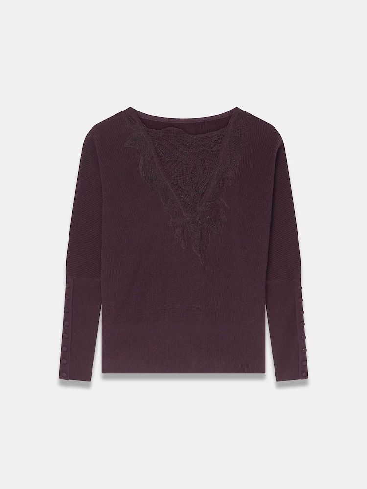 Mint Velvet Red Lace Detail Jumper - Image 8 of 8 Mint Velvet Red Lace Detail Jumper - Image 8 of 8