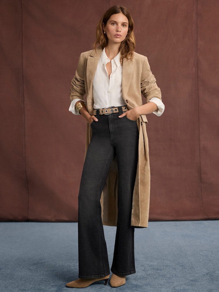 Mint Velvet Black Ultimate Flared Jeans - Image 2 of 7