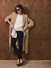 Mint Velvet Black Jersey Stirrup Leggings - Image 1 of 8