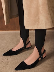 Mint Velvet Black Jersey Stirrup Leggings - Image 5 of 8