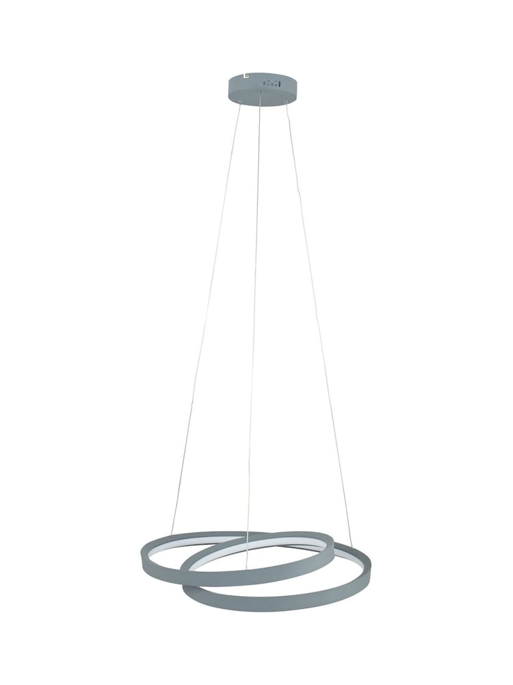 Pacific Grey Neptune LED Ring Ceiling Light Pendant - Image 3 of 3