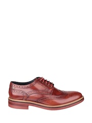 Base London Tan Brown Woburn Hi-Shine Shoes - Image 1 of 4