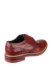 Base London Tan Brown Woburn Hi-Shine Shoes - Image 3 of 4