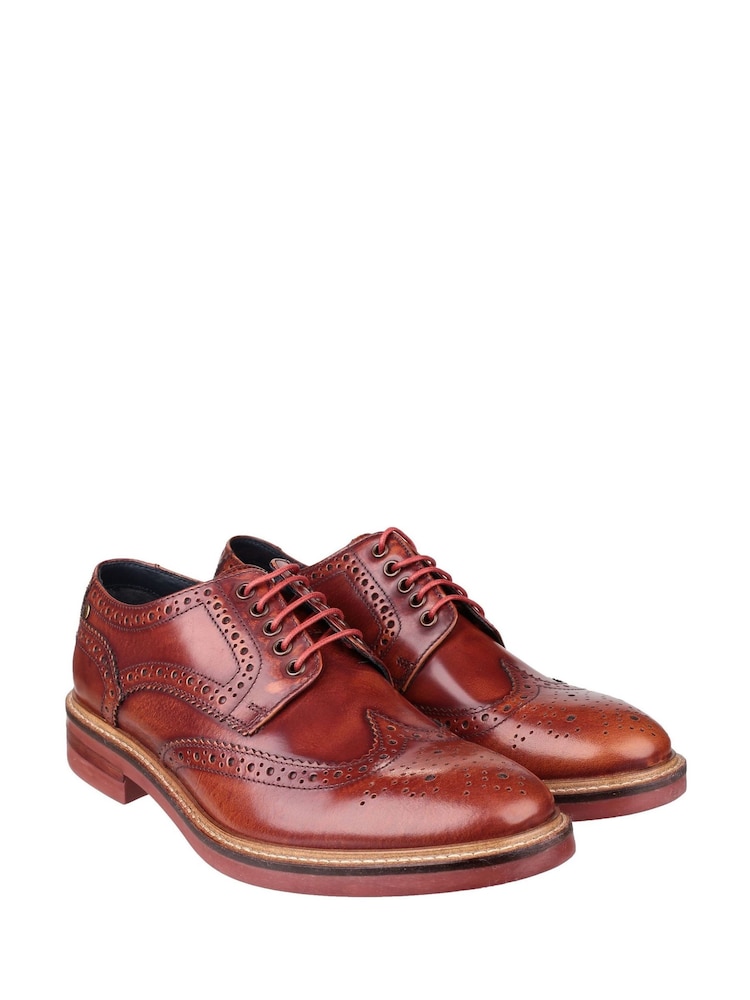 Base London Tan Brown Woburn Hi-Shine Shoes - Image 4 of 4 Base London Tan Brown Woburn Hi-Shine Shoes - Image 4 of 4