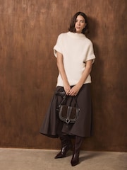 Mint Velvet Cream Longline Knit Top - Image 3 of 8