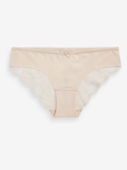 Nude Brazilian No VPL Lace Back Briefs 3 Pack - Image 6 of 6