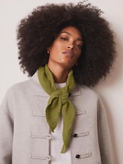 Mint Velvet Green Scallop Edge Knit Scarf - Image 1 of 5