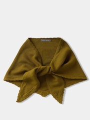Mint Velvet Green Scallop Edge Knit Scarf - Image 3 of 5