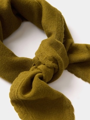 Mint Velvet Green Scallop Edge Knit Scarf - Image 4 of 5