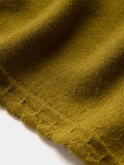 Mint Velvet Green Scallop Edge Knit Scarf - Image 5 of 5
