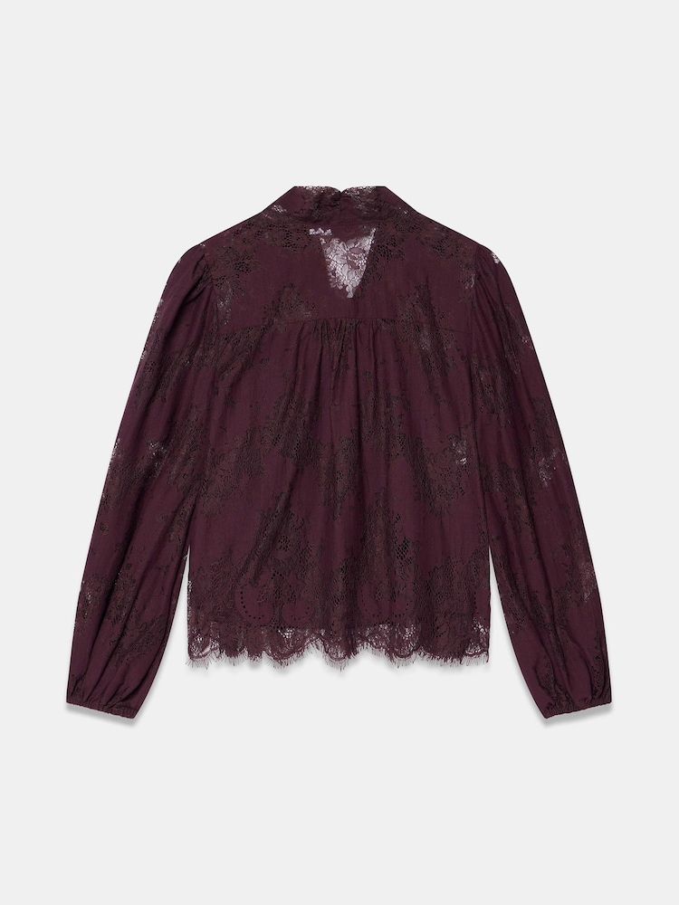 Mint Velvet Red Lace Pussybow Blouse - Image 7 of 7 Mint Velvet Red Lace Pussybow Blouse - Image 7 of 7